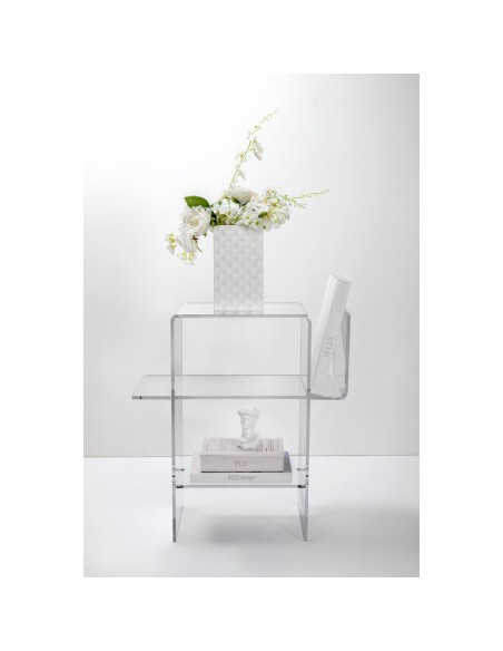 iPLEX Design - Dyno Tavolino Trasparente in plexiglass - 55x60x31,5 cm