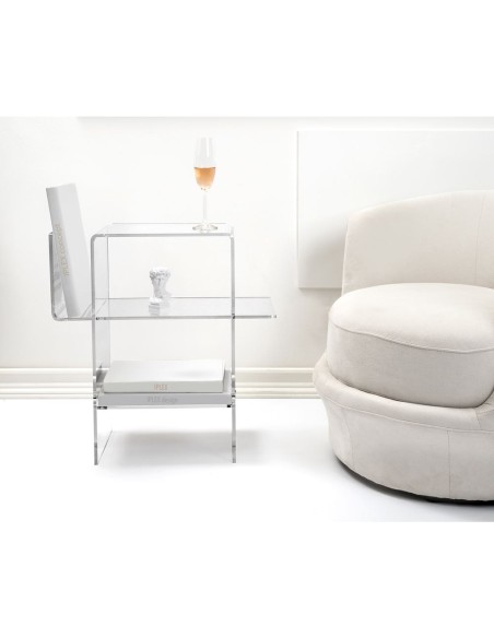 iPLEX Design - Dyno Tavolino Trasparente in plexiglass - 55x60x31,5 cm