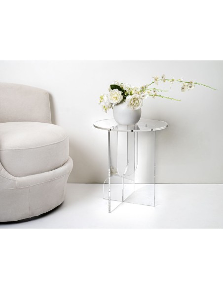 iPLEX Design - Lu Table Trasparente in plexiglass - 40x45,5x40 cm