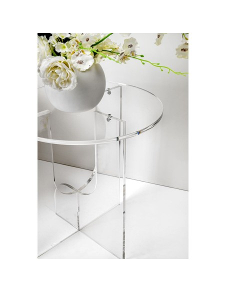 iPLEX Design - Lu Table Trasparente in plexiglass - 40x45,5x40 cm