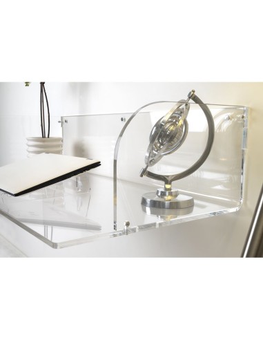 iPLEX Design - Secretaire Scrivania Da Parete in plexiglass - Trasparente - 100x25x50 cm