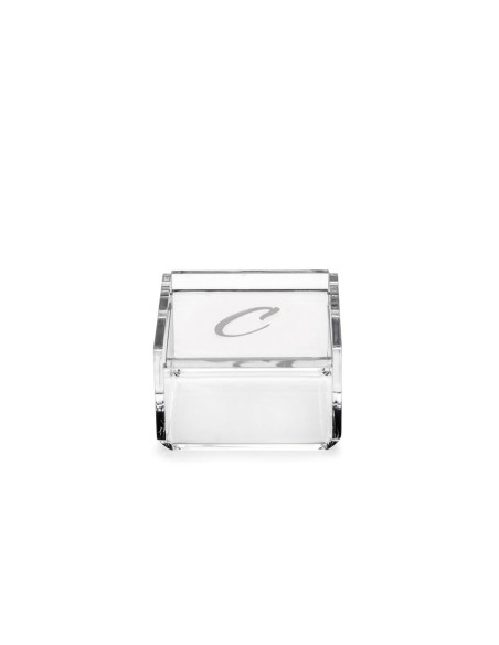 iPLEX Design - Scatolina Violet ""C, C"" Trasparente in plexiglass - 7x4,5x7 cm