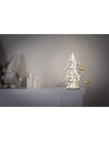 iPLEX Design - Snowy Albero in plexiglass - Trasparente - 27x30x27 cm