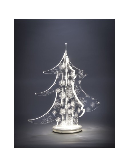iPLEX Design - Snowy Albero in plexiglass - Trasparente - 27x30x27 cm
