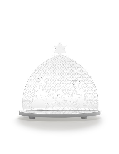 iPLEX Design - Nazaret Presepe in plexiglass - Trasparente - 18x17x7 cm