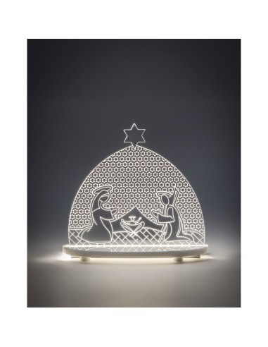 iPLEX Design - Nazaret Presepe in plexiglass - Trasparente - 18x17x7 cm