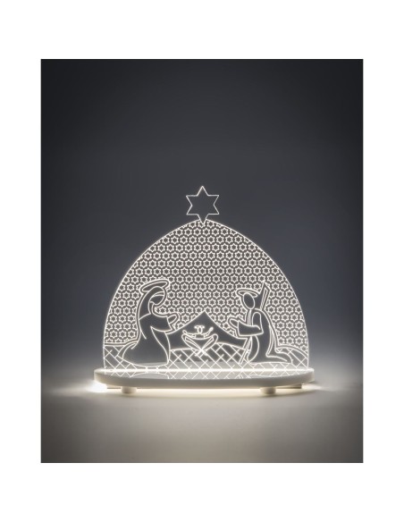 iPLEX Design - Nazaret Presepe in plexiglass - Trasparente - 18x17x7 cm