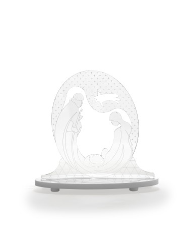 iPLEX Design - Bethlehm Presepe in plexiglass - Trasparente - 18x17x7 cm