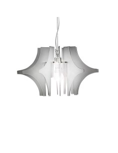 iPLEX Design - Prismian Sospensione Fume' Satinato in plexiglass - grigio fumè satinato - 50x28x50 cm 2
