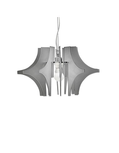 iPLEX Design - Prismian Sospensione Fume' Satinato in plexiglass - grigio fumè satinato - 50x28x50 cm
