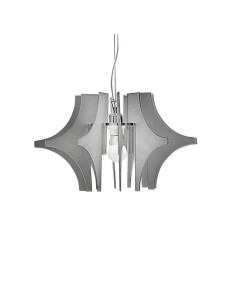 iPLEX Design - Prismian Sospensione Fume' Satinato in plexiglass - grigio fumè satinato - 50x28x50 cm