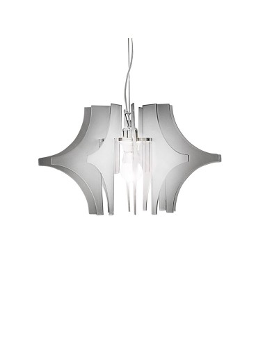 iPLEX Design - Prismian Sospensione Fume' Satinato in plexiglass - grigio fumè satinato - 50x28x50 cm