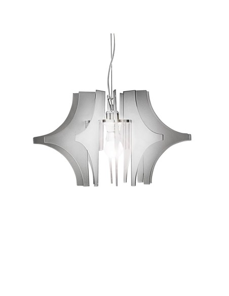 iPLEX Design - Prismian Sospensione Fume' Satinato in plexiglass - grigio fumè satinato - 50x28x50 cm