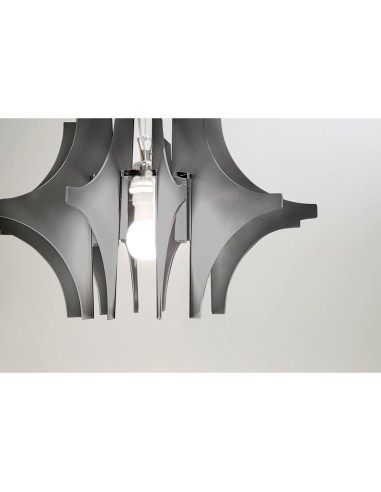 iPLEX Design - Prismian Sospensione Fume' Satinato in plexiglass - grigio fumè satinato - 50x28x50 cm