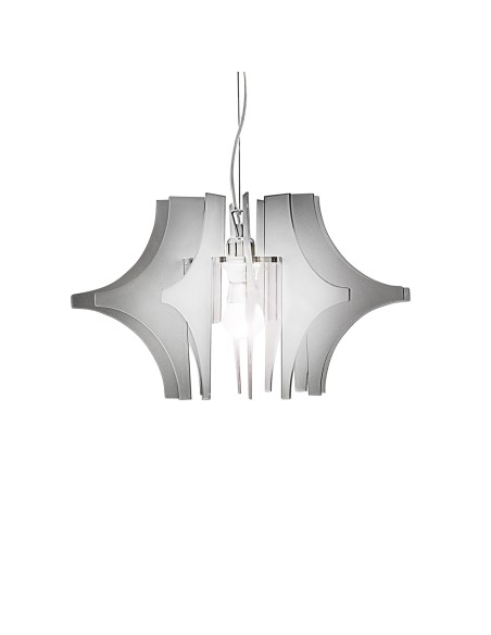 iPLEX Design - Prismian Sospensione Fume' Satinato in plexiglass - grigio fumè satinato - 50x28x50 cm