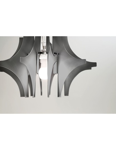 iPLEX Design - Prismian Sospensione Fume' Satinato in plexiglass - grigio fumè satinato - 50x28x50 cm