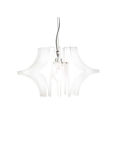 iPLEX Design - Prismian Sospensione Bianco Satinato in plexiglass - 50x28x50 cm