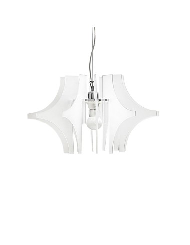iPLEX Design - Prismian Sospensione Bianco Satinato in plexiglass - 50x28x50 cm