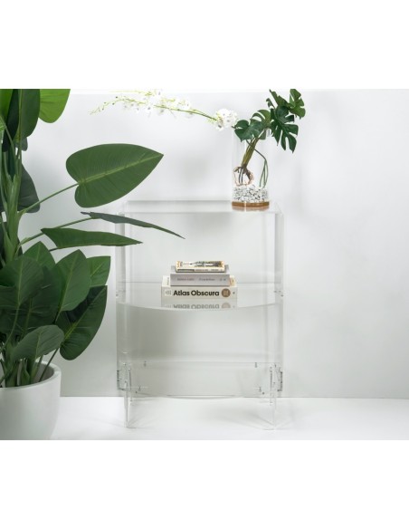 iPLEX Design - Mobiletto ""KASPER"" - Trasparente - 60x80x43 cm