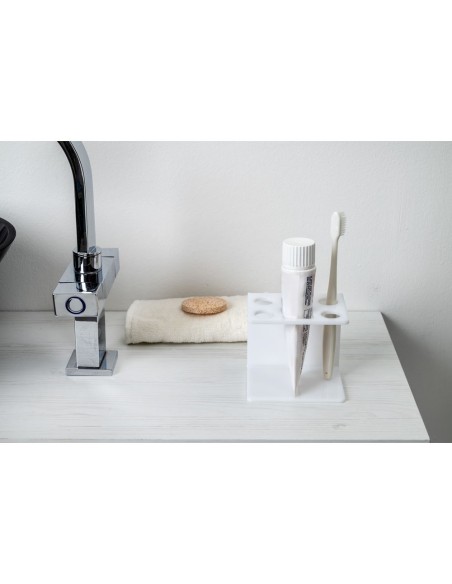 iPLEX Design - Clio Portaspazzolino White in pmma - bianco - 10x9,5x8 cm