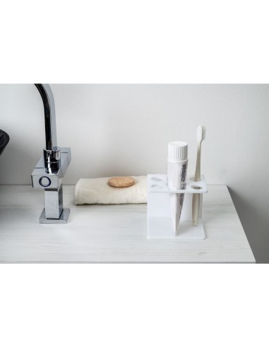 iPLEX Design - Clio Portaspazzolino White in pmma - bianco - 10x9,5x8 cm