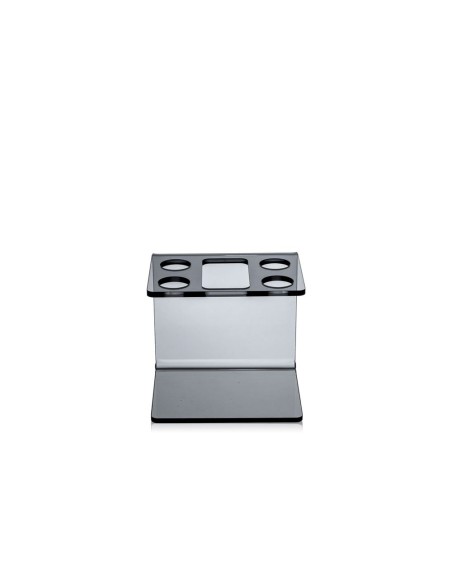 iPLEX Design - Clio Portaspazzolino Fume' in plexiglass - 10x9,5x8 cm