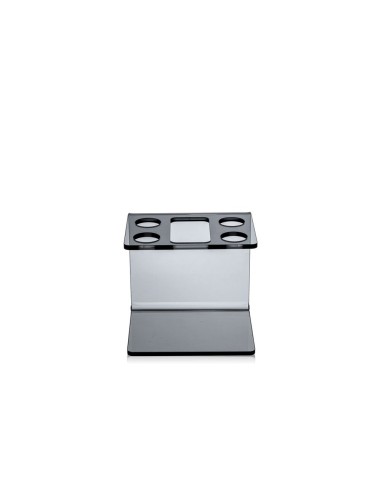 iPLEX Design - Clio Portaspazzolino Fume' in plexiglass - 10x9,5x8 cm