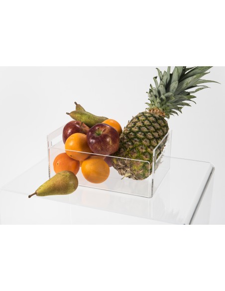 iPLEX Design - ""BON TON"" Portafrutta Trasparente - 29x13x21 cm