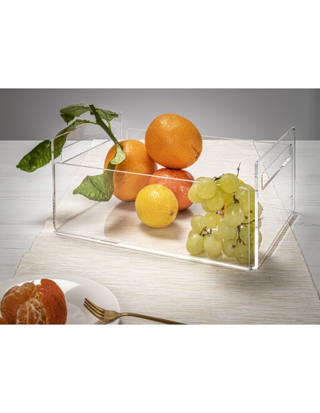 iPLEX Design - ""BON TON"" Portafrutta Trasparente - 29x13x21 cm