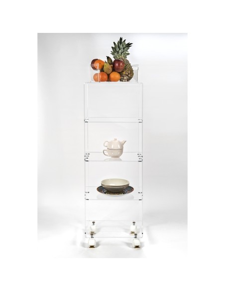 iPLEX Design - Carrello ""PARTOUT"" - Trasparente - 39,5x117,5x30 cm