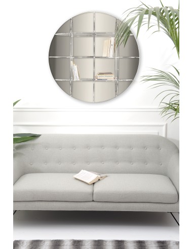 iPLEX Design - ""JOE"" Libreria silver - silver specchiato - 100x100x30 cm