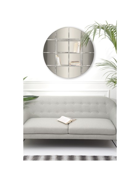 iPLEX Design - ""JOE"" Libreria silver - silver specchiato - 100x100x30 cm