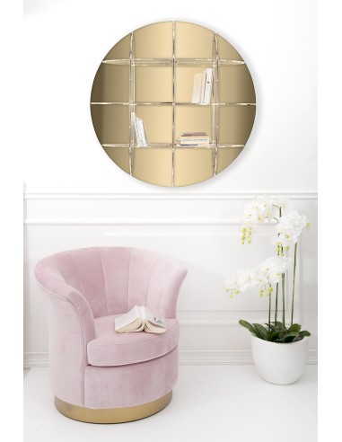 iPLEX Design - ""JOE"" Libreria gold - gold specchiato - 100x100x30 cm