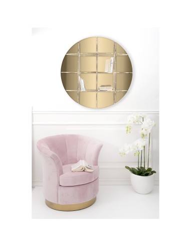 iPLEX Design - ""JOE"" Libreria gold - gold specchiato - 100x100x30 cm