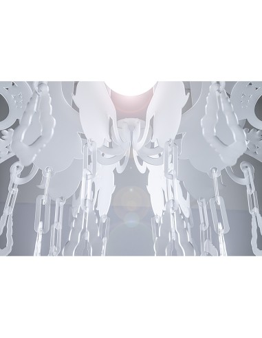 iPLEX Design - Versailles Sospensione Big Bianco Satinato in plexiglass 150cm x 150cm x H130 - 134x115x134 cm