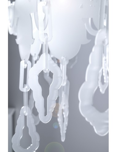 iPLEX Design - Versailles Sospensione Big Bianco Satinato in plexiglass 150cm x 150cm x H130 - 134x115x134 cm