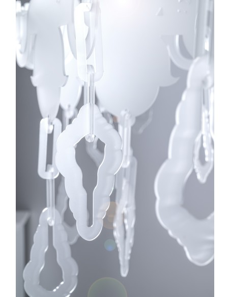 iPLEX Design - Versailles Sospensione Big Bianco Satinato in plexiglass 150cm x 150cm x H130 - 134x115x134 cm