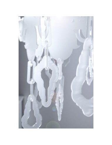 iPLEX Design - Versailles Sospensione Big Bianco Satinato in plexiglass 150cm x 150cm x H130 - 134x115x134 cm