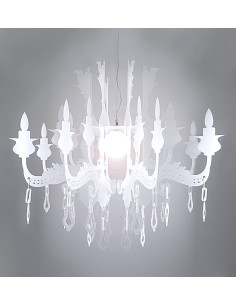 iPLEX Design - Versailles Sospensione Big Bianco Satinato in plexiglass 150cm x 150cm x H130 - 134x115x134 cm