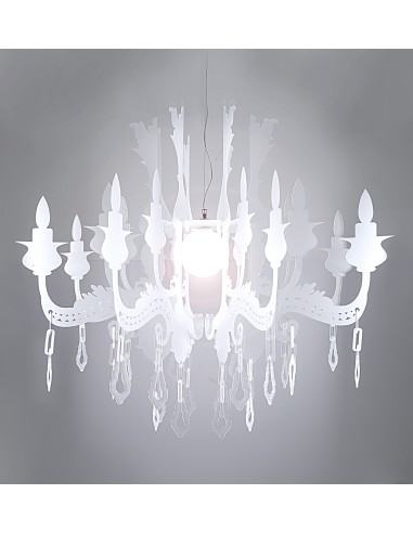 iPLEX Design - Versailles Sospensione Big Bianco Satinato in plexiglass 150cm x 150cm x H130 - 134x115x134 cm
