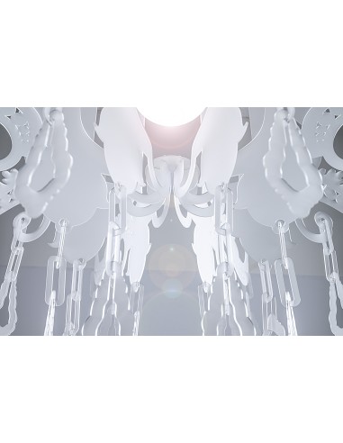 iPLEX Design - Versailles Sospensione Big Bianco Satinato in plexiglass 150cm x 150cm x H130 - 134x115x134 cm