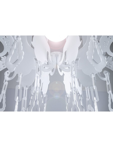 iPLEX Design - Versailles Sospensione Big Bianco Satinato in plexiglass 150cm x 150cm x H130 - 134x115x134 cm