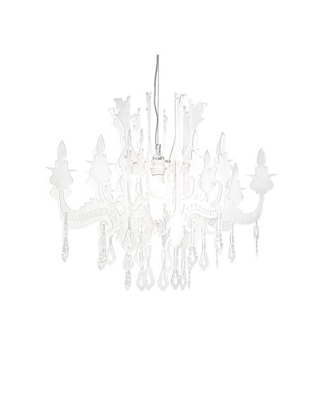 iPLEX Design - Versailles Sospensione Bianco Satinato in plexiglass - 75x63x75 cm