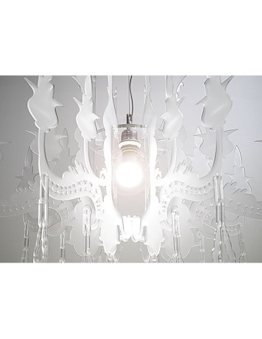 iPLEX Design - Versailles Sospensione Bianco Satinato in plexiglass - 75x63x75 cm