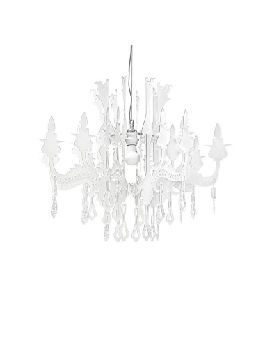 iPLEX Design - Versailles Sospensione Bianco Satinato in plexiglass - 75x63x75 cm