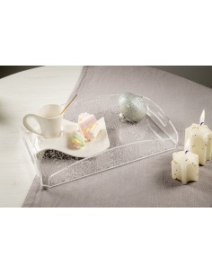 iPLEX Design - Vassoio Piccolo Navidad in plexiglass - Trasparente - 21x5x31,5 cm