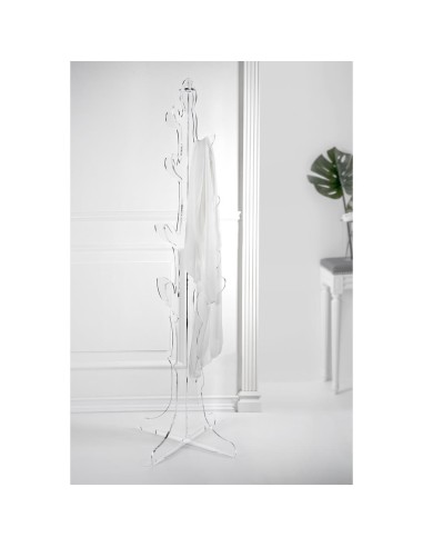 Iplex - Eywa Appendiabiti in plexiglass Trasparente, design moderno,. , made in Italy - 55x176x55 cm
