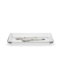 Iplex - Conio vassoio vuotatasche rettangolare in plexiglass Trasparente. , made in Italy - 29x3x16 cm 2