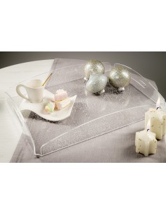 iPLEX Design - Vassoio Grande Navidad in plexiglass - Trasparente - 32x6x42,5 cm 2