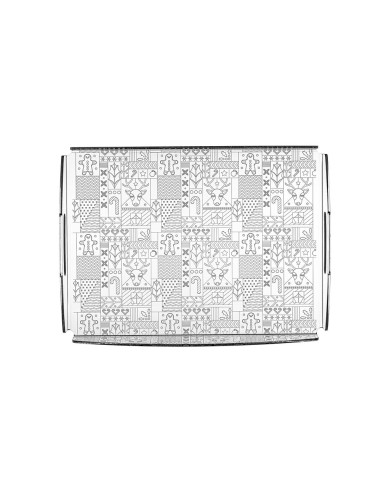 iPLEX Design - Vassoio Grande Navidad in plexiglass - Trasparente - 32x6x42,5 cm